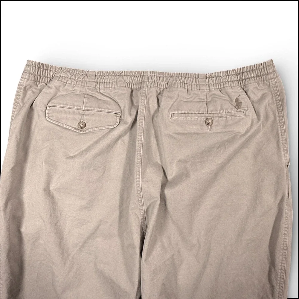 Polo Ralph Lauren Stretch Classic Fit Chino Pants Drawstring XLT‎ Khaki Prepster